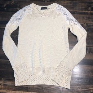 Cydnie Lace Shoulder Detail Pullover
